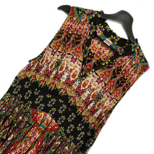 Boho Maxi L Dress Handkerchief Hem Cottage Indie Festival Hippie Bohemian B8